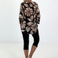 Printed tunic - beige - black