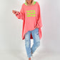 Oversized Sweater Matcha & Pilates - coral