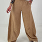 Balloon Linen Trousers - camel