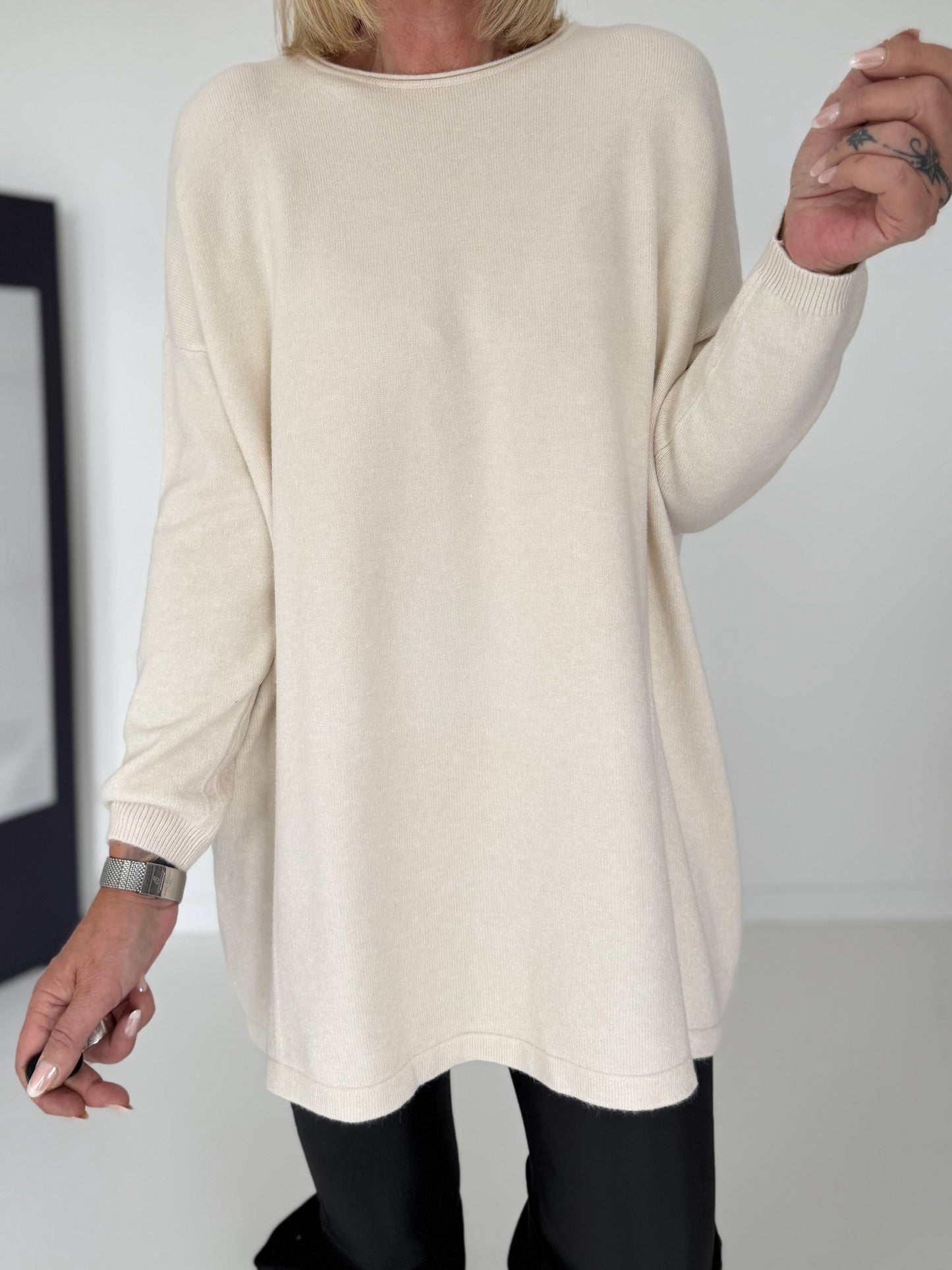 Longpullover - creme