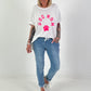 Oversized T-Shirt Dog Mom - weiss