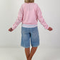 Bomber jacket with ruched sleeve - pink