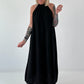 Klassisches Neckholder-Kleid - schwarz