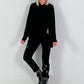 Fine Knit Hoodie - Black