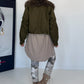 Jacke mit kuscheligem Fellkragen - oliv