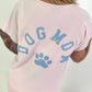 Fine Knit Dog Mom Shirt - Pink