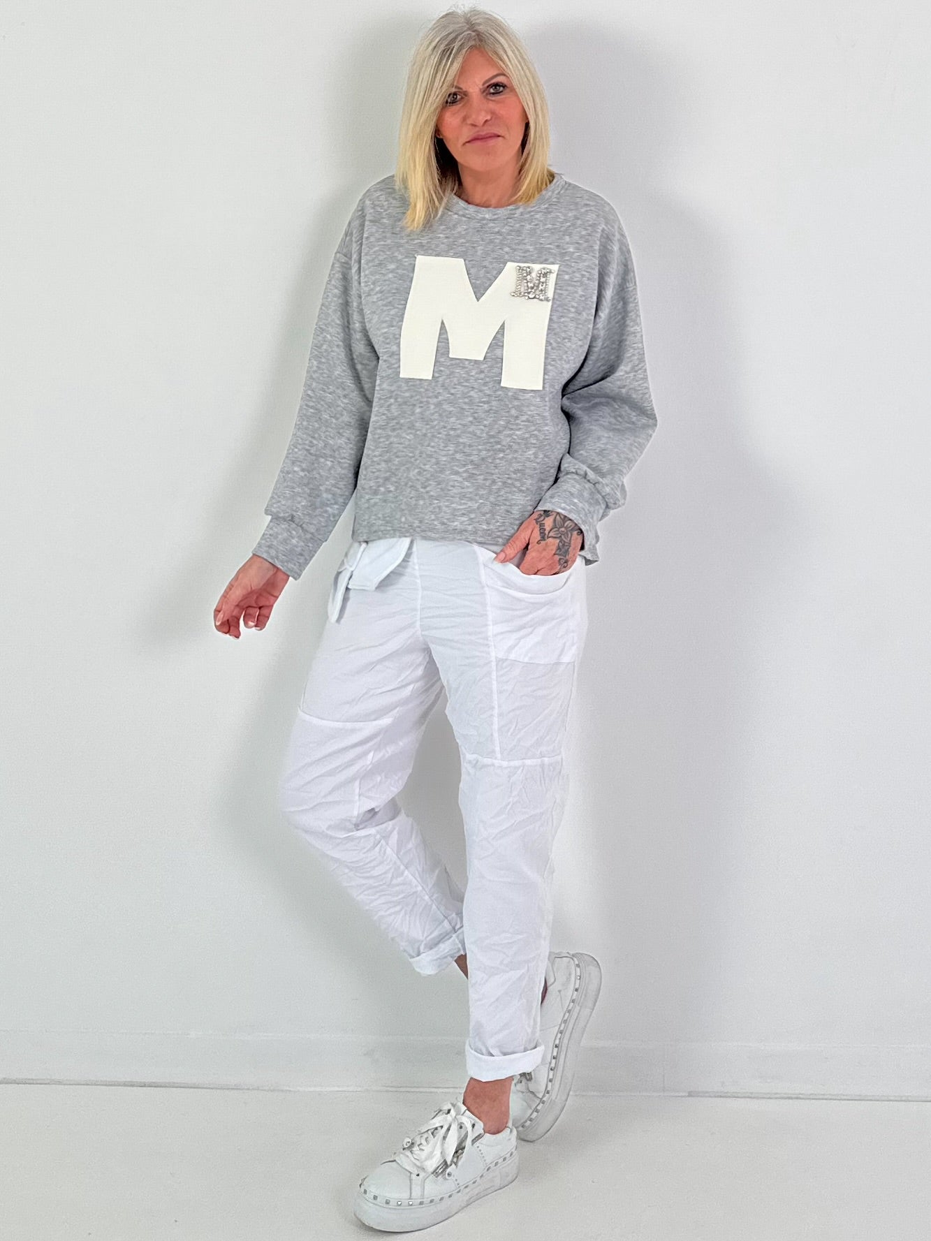 Sweatshirt model "Edition M" - gray
