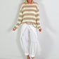 Pullover mit Streifen - beige-taupe ( lieferbar ab 30.01.26)