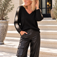 Pullover mit Strass-Applikationen - schwarz