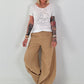 T-Shirt mit transparenten Pailletten - weiss