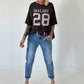 Sweater mit Vintage-Print - mokka