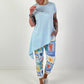 T-Shirt asymmetrisch - hellblau