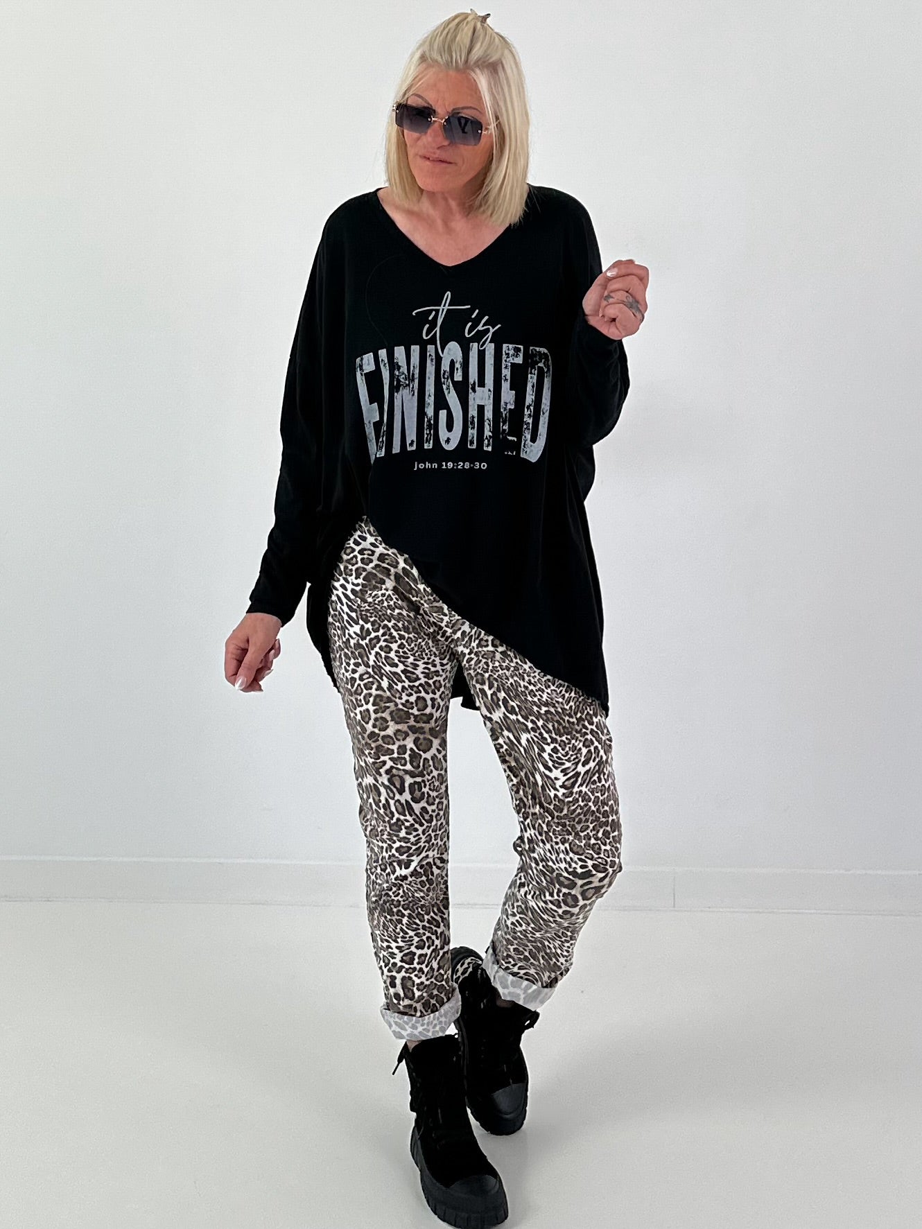Oversized Shirt Finished - schwarz