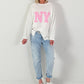 Sweater NY - weiss