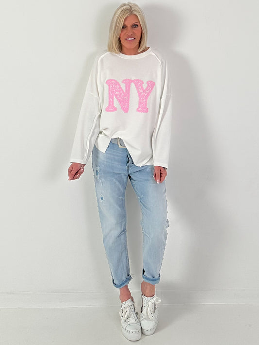 Sweater NY - white