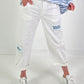 Culotte Jeans Model "Soft Canvas" - white
