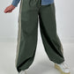 Pants with elastic waistband - olive