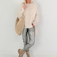 Soft Oversized Chunky Knit Sweater - beige
