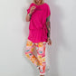 Blusenshirt mit seitlichem Bindeknoten - pink