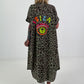 Blouse dress with leopard print - khaki