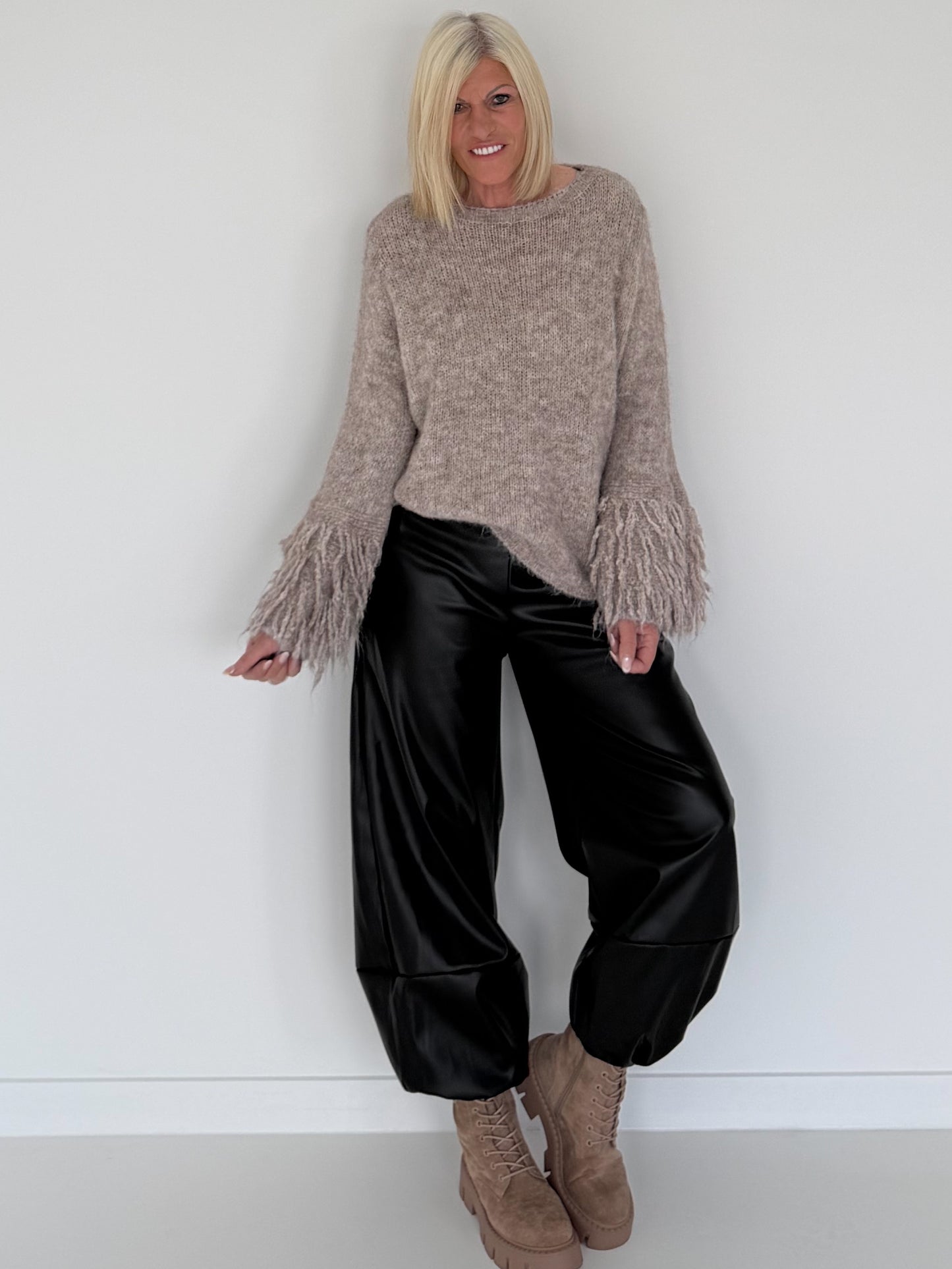 Vegane Lederhose 2 Looks - schwarz