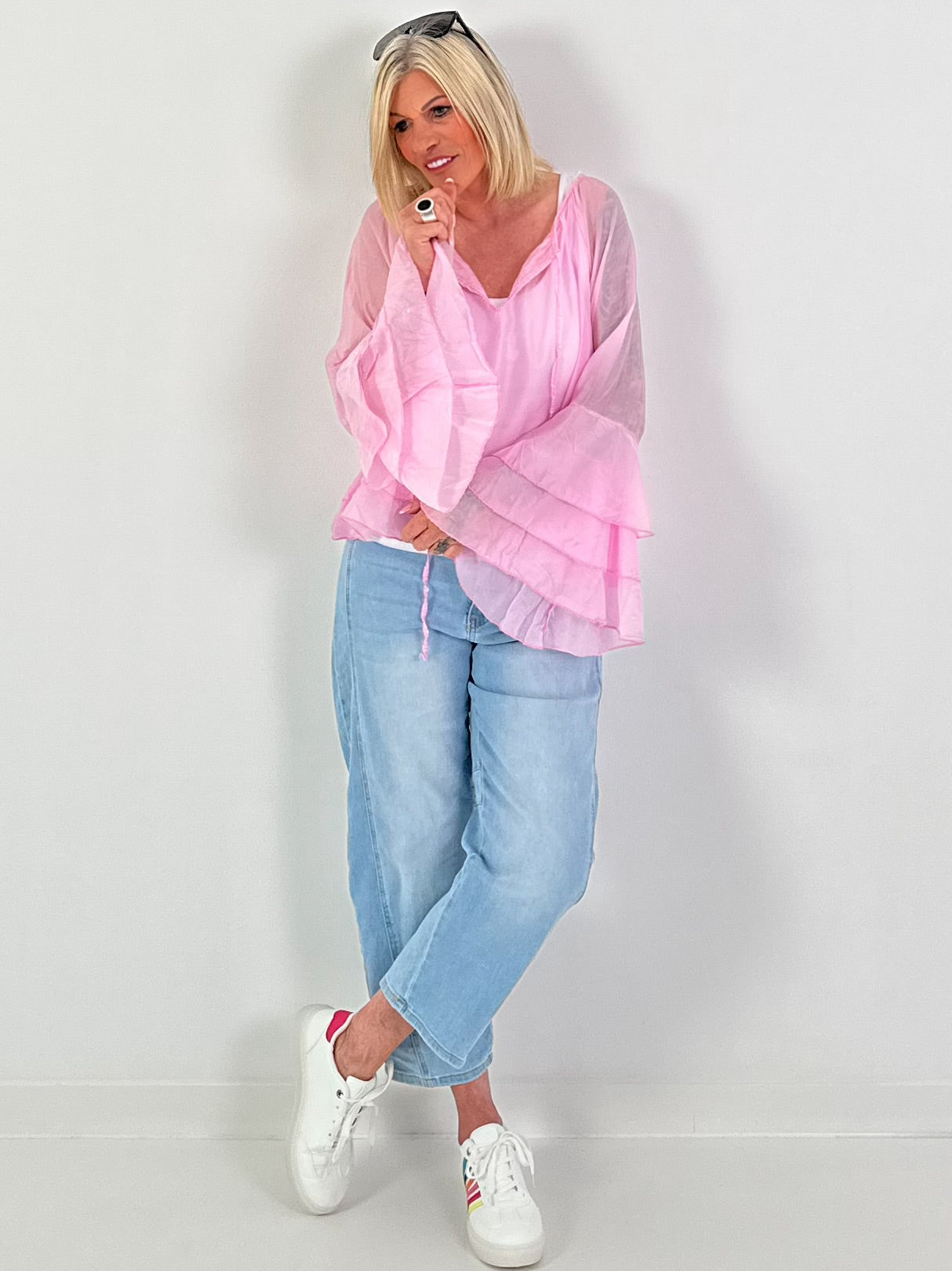 Light Tunic with Ruffles - Pink