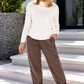Pullover mit Stehkragen - weiss