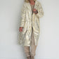 Vintage-look coat with gold effect - gold-ecru