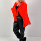Poncho Pullover Model "Soul Warmer" - orange