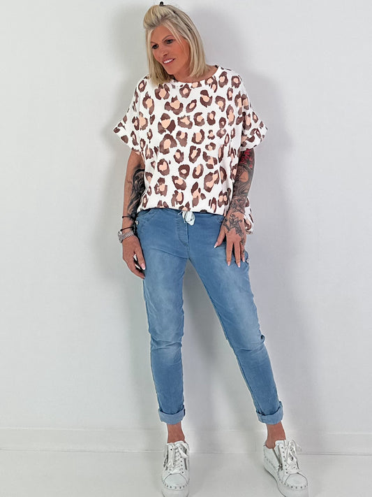 Sweat T-Shirt Leo - beige