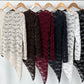Asymmetrisches Spitzenshirt mit floralem Muster - 6 Farben