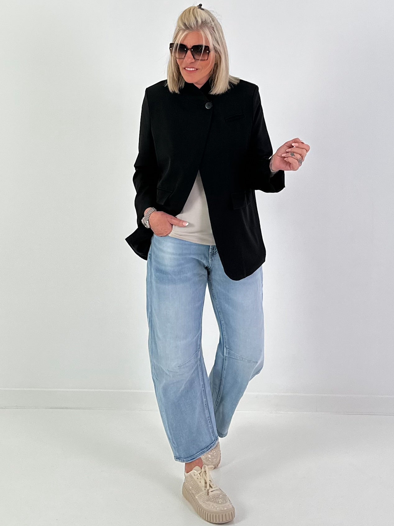 Blazer one Button - schwarz