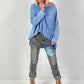 Oversized Shirt Modell "Slouch" - blau