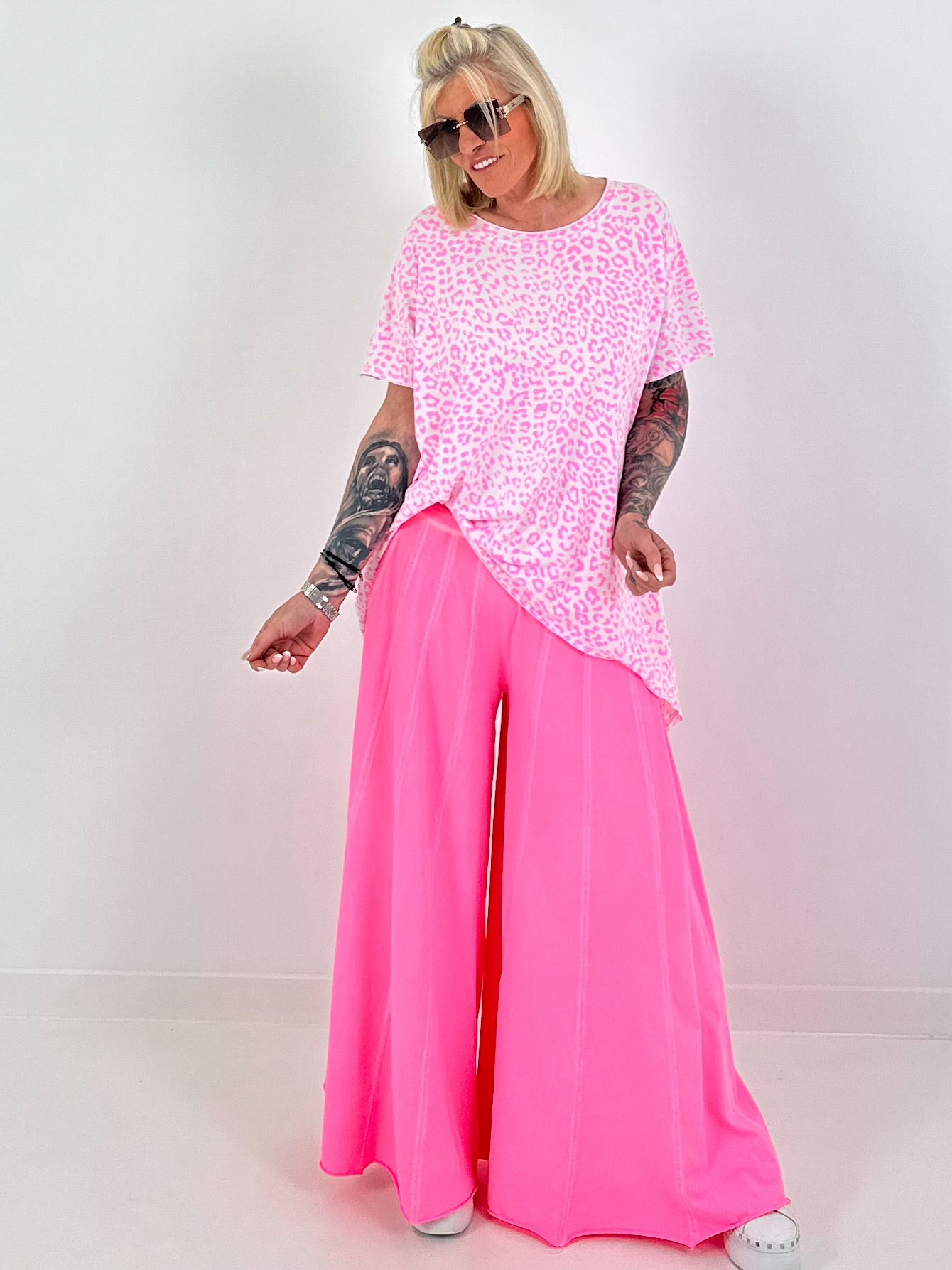 T-shirt Leo - white-pink