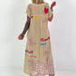 Knitted dress with lurex and dog print - multicolored