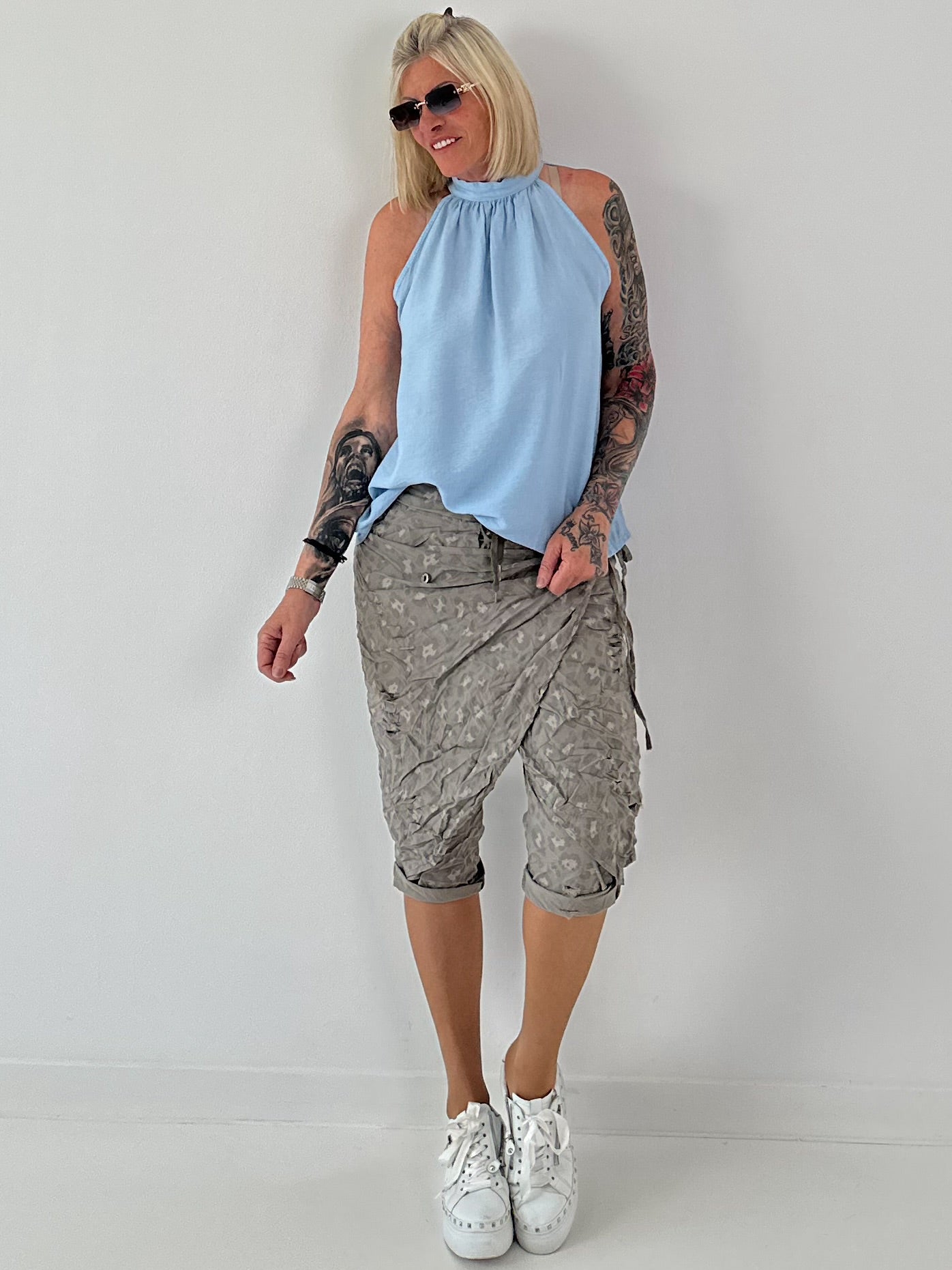 Neckholder Top -hellblau