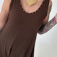Jumpsuit mit Nieten - mokka