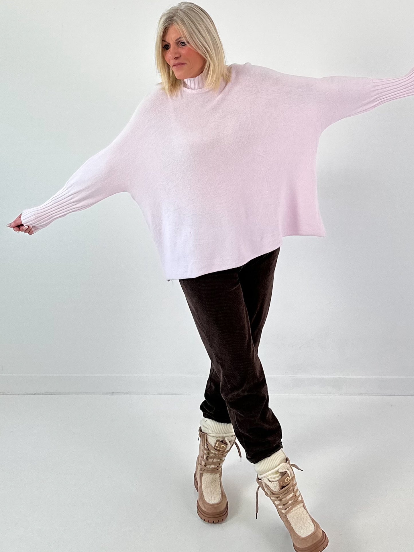 Pullover Modell "Lounge Lane" - rosa