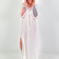 Ibiza dress with crochet inserts - white