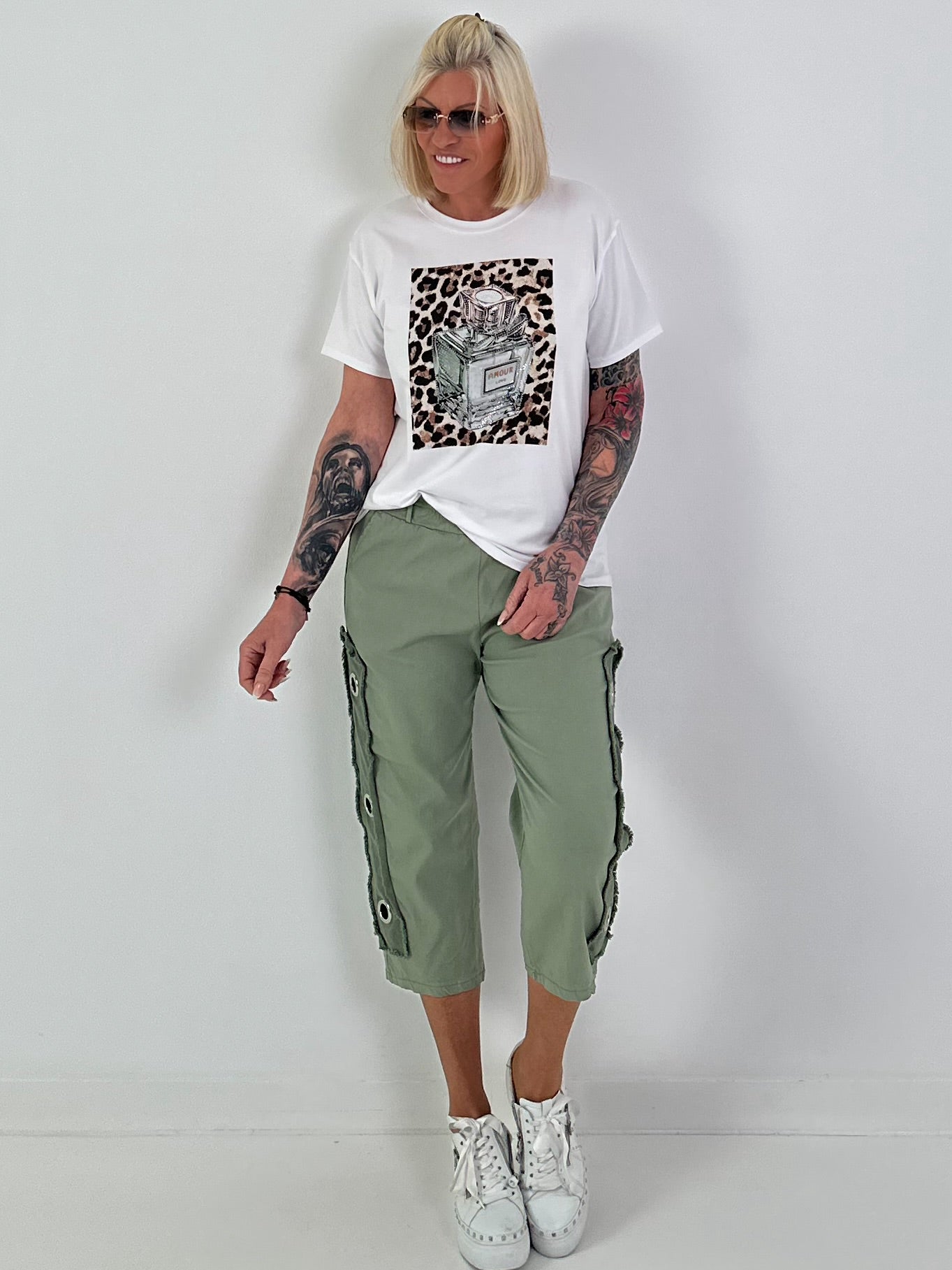 T-Shirt Perfume - white-beige-khaki
