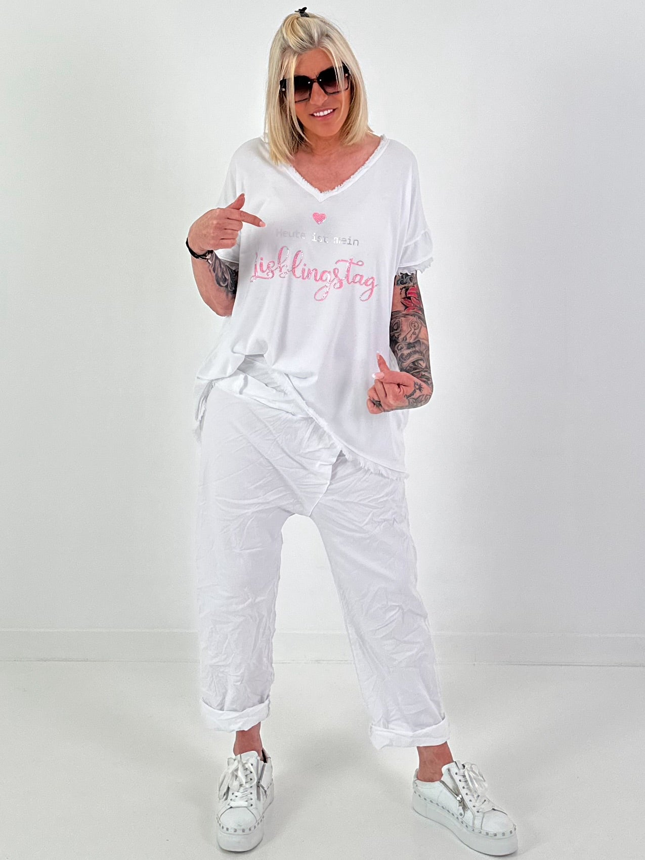 T-Shirt Lieblingstag - weiss