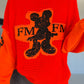 Grobstrickpullover mit Sweatärmeln - neonorange