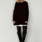Rippstrickpullover -chocolate