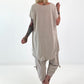 Oversized T-shirt - beige