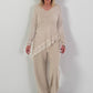 Feinstrick Pullover Modell "Velvet Ease" - beige
