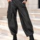 Vegane Lederballonhose - schwarz