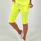 Kurze Hose mit Bindeband - neongelb