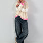 Sweatshirt mit trendigen Sternelementen- beige