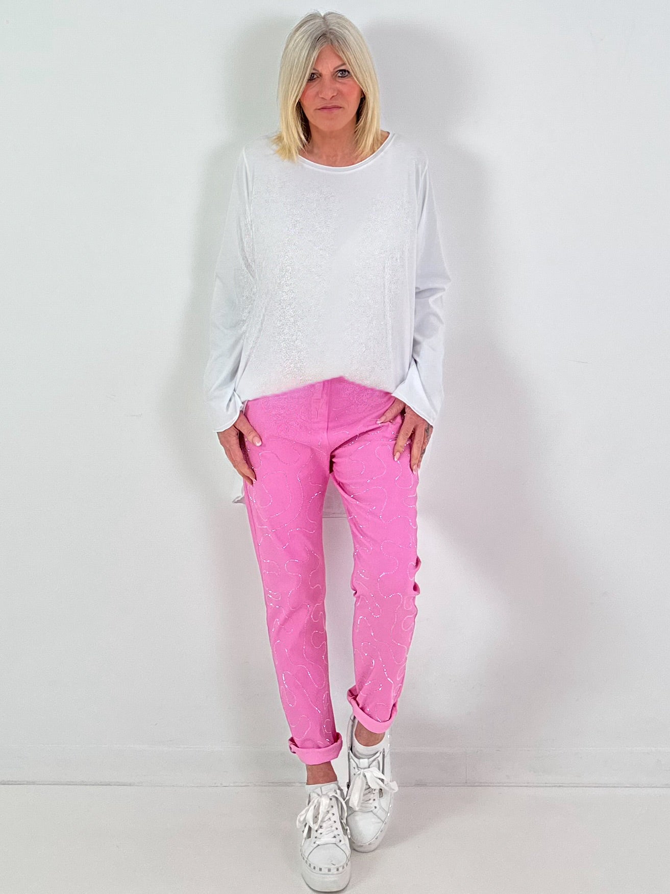 Oversized Shirt "Modell "Easy Flow" - weiss