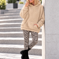 Hoodie in Teddy-Curl-Optik - beige